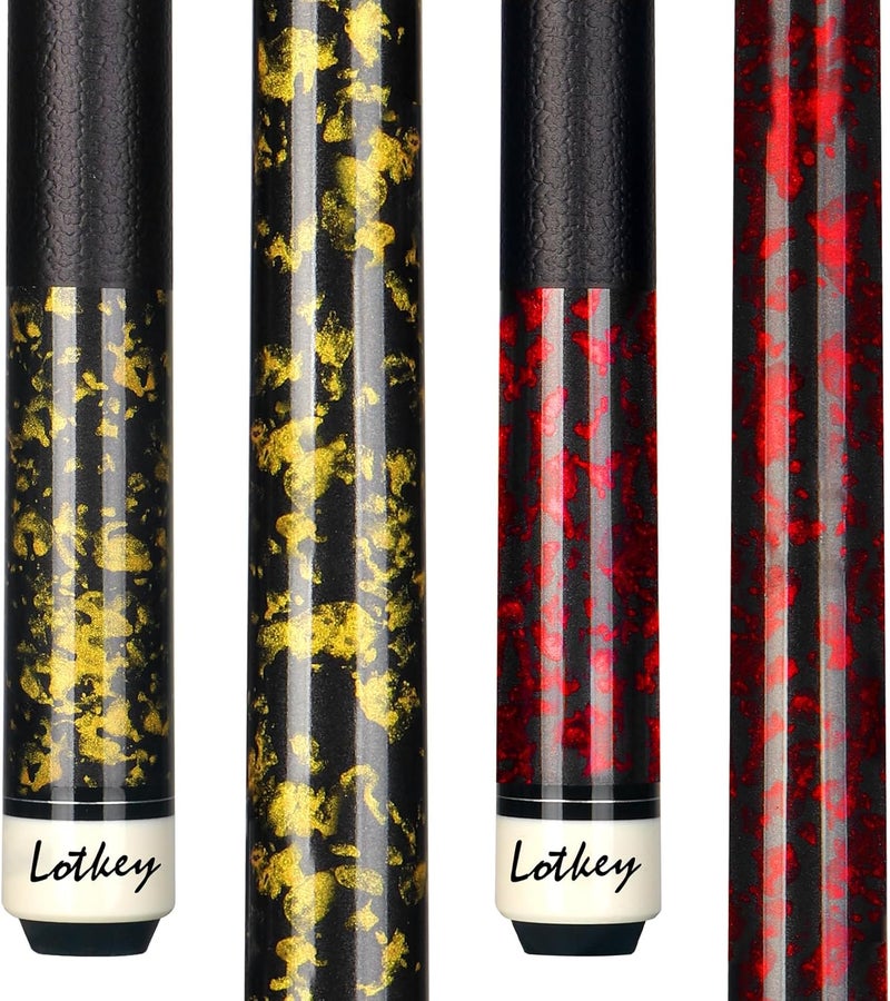 LOTKEY Pool Cue Sticks for Adults,Super Straightened Up 58'' 18 19 20 21 oz Billiard Cues Stick Canadian Maple Tacos De Billar Profesional Set of 4/3/2/1 House Bar Pool Que Table Beginner Pool Queue for Sale - Image 1